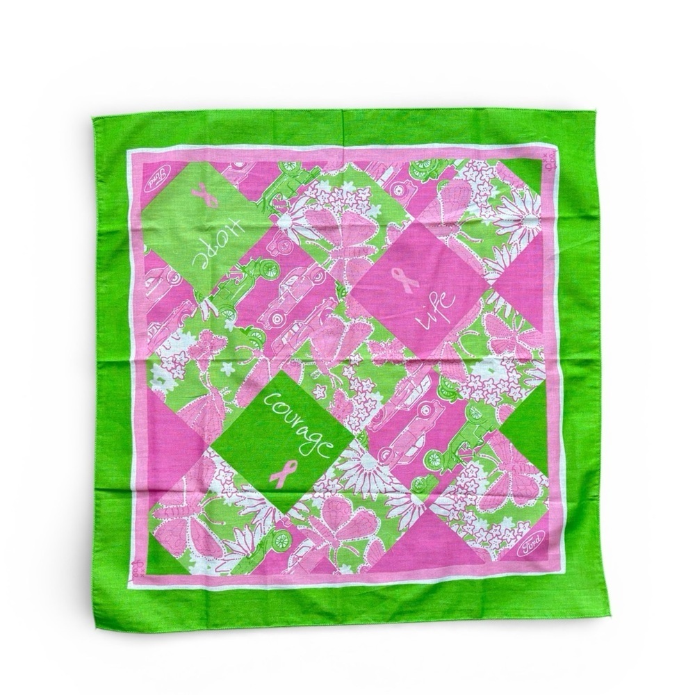 Lilly Pulitzer x Ford Life Hope Courage Breast Cancer Square Scarf